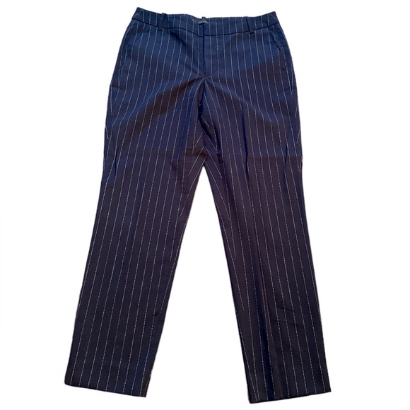 Zara navy pinstripe pants size M - Picture 1 of 8